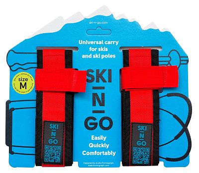 Превью  Стяжка для горных лыж и палок SKI-N-GO (Пара) Red 60-95 (643VZ-TL17_BLRE)